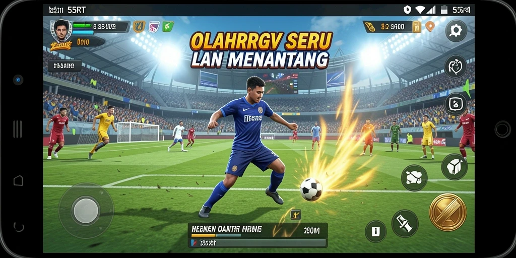 Tampilan screenshot gameplay 55RT yang menunjukkan aksi olahraga seru.