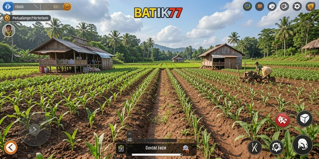 Gameplay menarik dari BATIK77 dengan suasana pertanian.