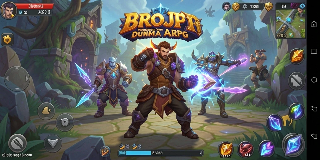 Tangkapan layar dari gameplay menarik di BROJP, menunjukkan pertempuran epik dalam dunia ARPG.