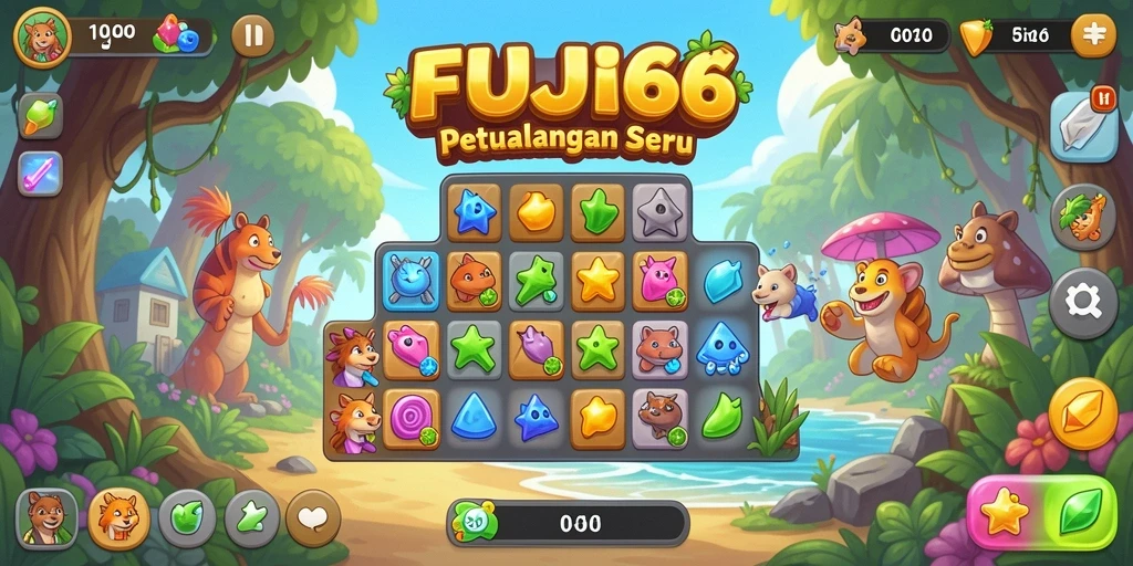 Tampilan gameplay FUJI66 yang menarik dan penuh warna.