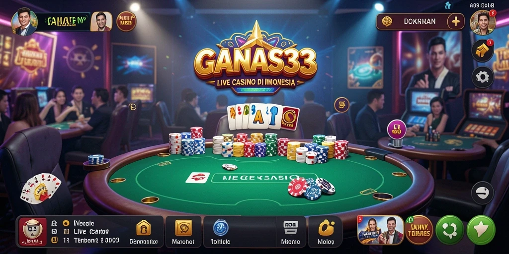 Tampilan gameplay menarik dalam aplikasi Live Casino GANAS33.