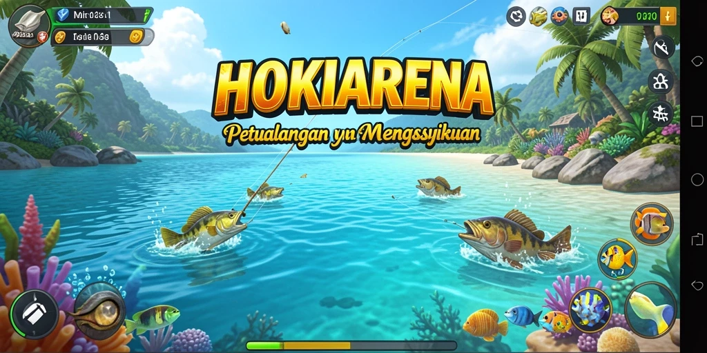 Gameplay seru memancing penuh warna di HOKIARENA.