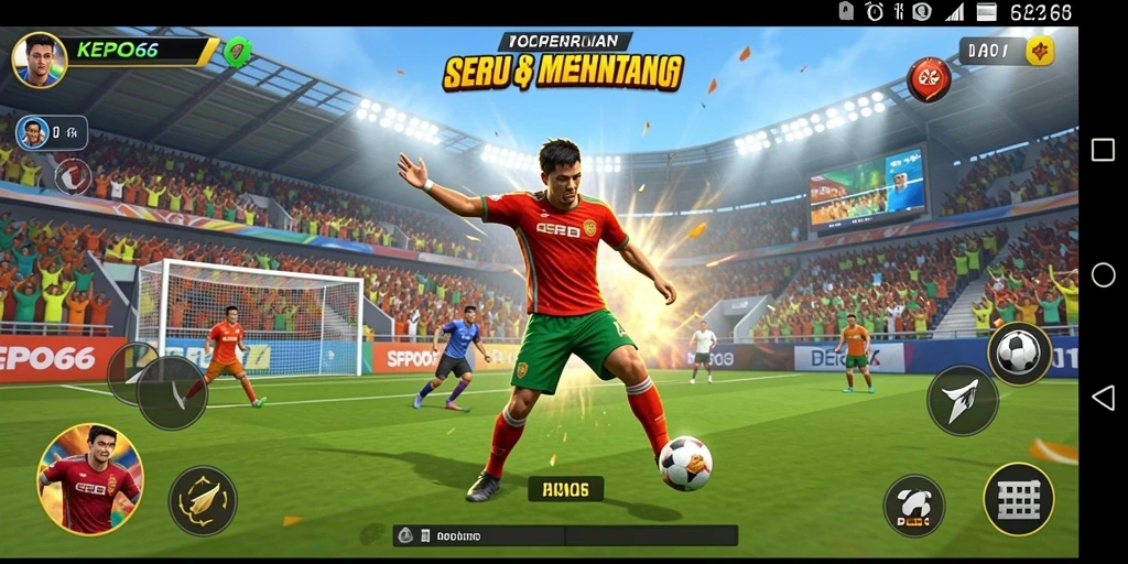 Tampilan gameplay olahraga yang menegangkan di KEPO66.