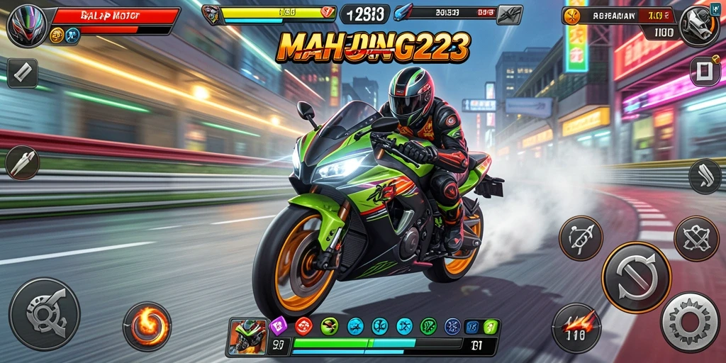 Gameplay seru balapan motor di MAHJONG222 dengan grafis menakjubkan.