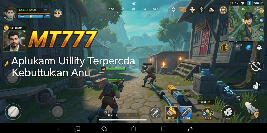 Tampilan utama MT777 dengan fitur-fitur utility yang menarik.