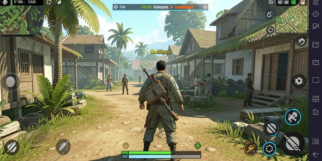 Screenshot gameplay menunjukkan interaksi karakter dalam RI188.