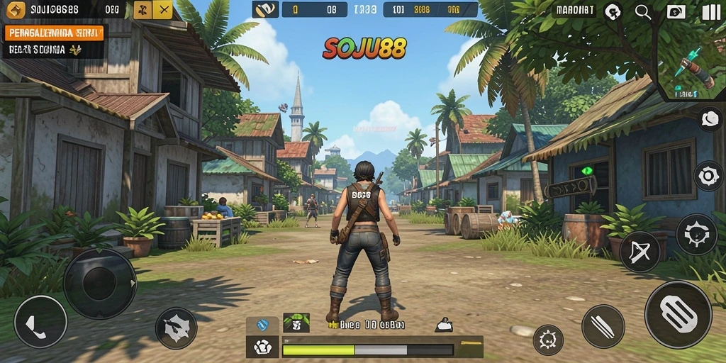 Screenshot gameplay yang menunjukkan dunia terbuka yang luas dan indah.