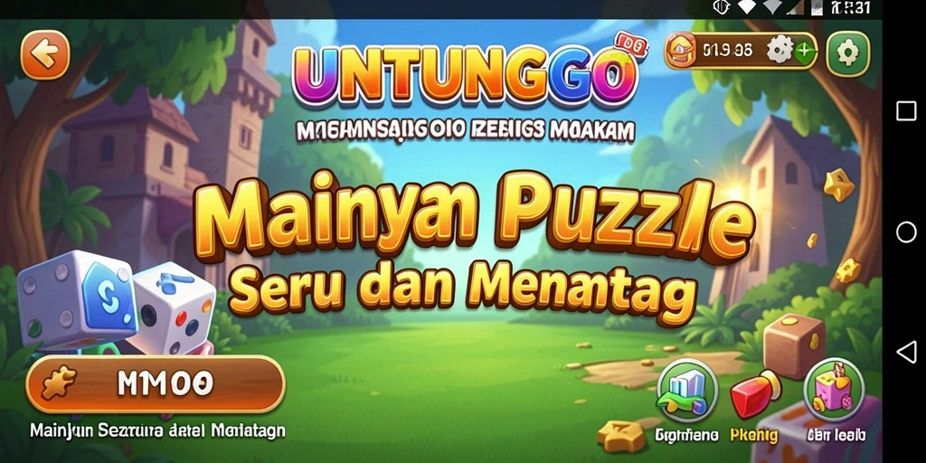 Tampilan gameplay UNTUNGGO dengan teka-teki yang menarik.