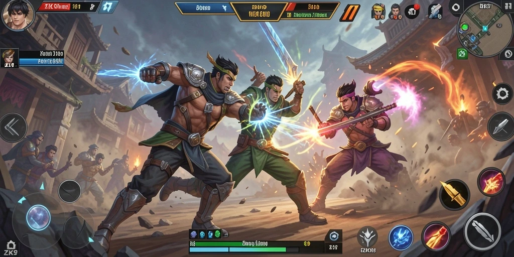 Gameplay ZK9 menampilkan aksi pertarungan yang mendebarkan.